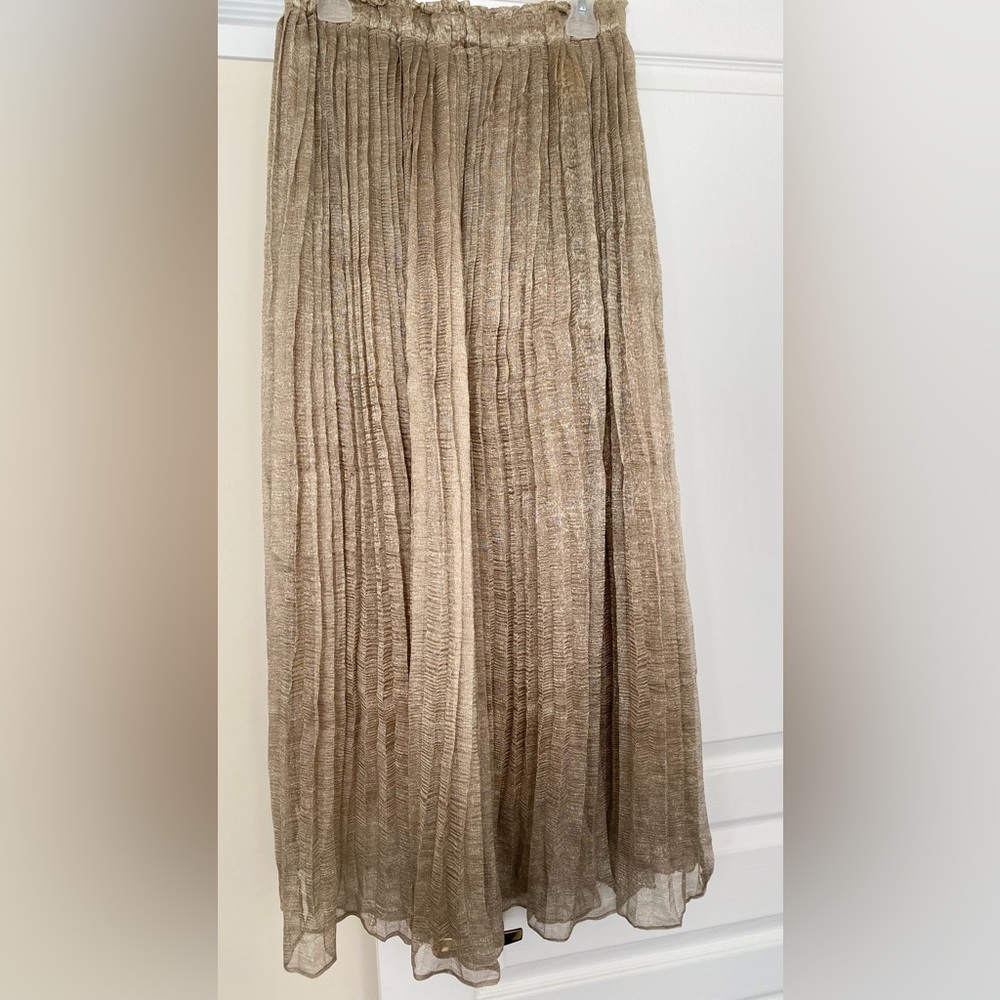 Anthropologie Tan Maxi Skirt